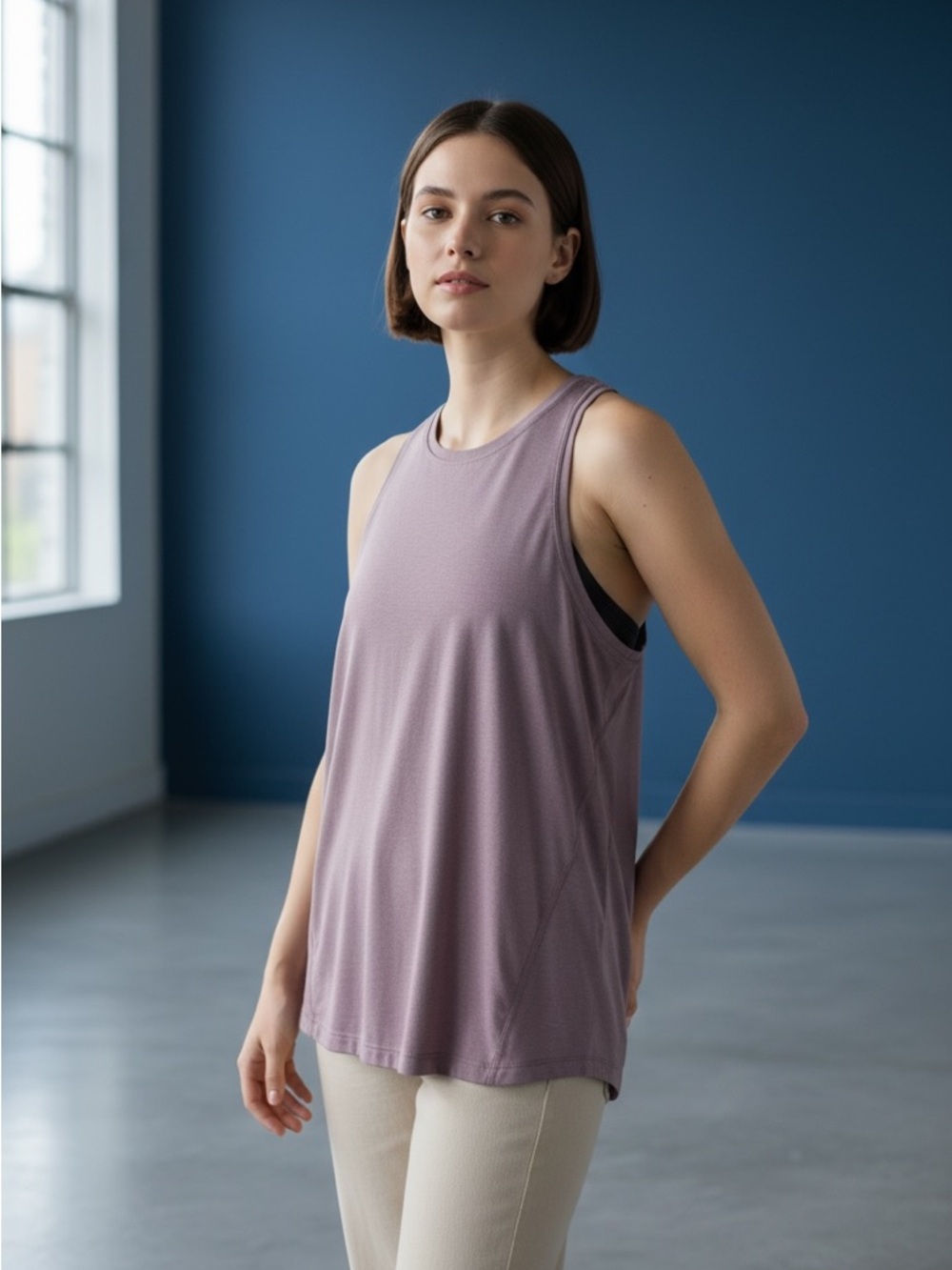 YOGALICIOUS Mauve Racerback Tank Top